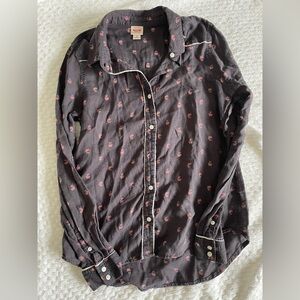 Mossimo Supply Co. Gray Floral Shirt